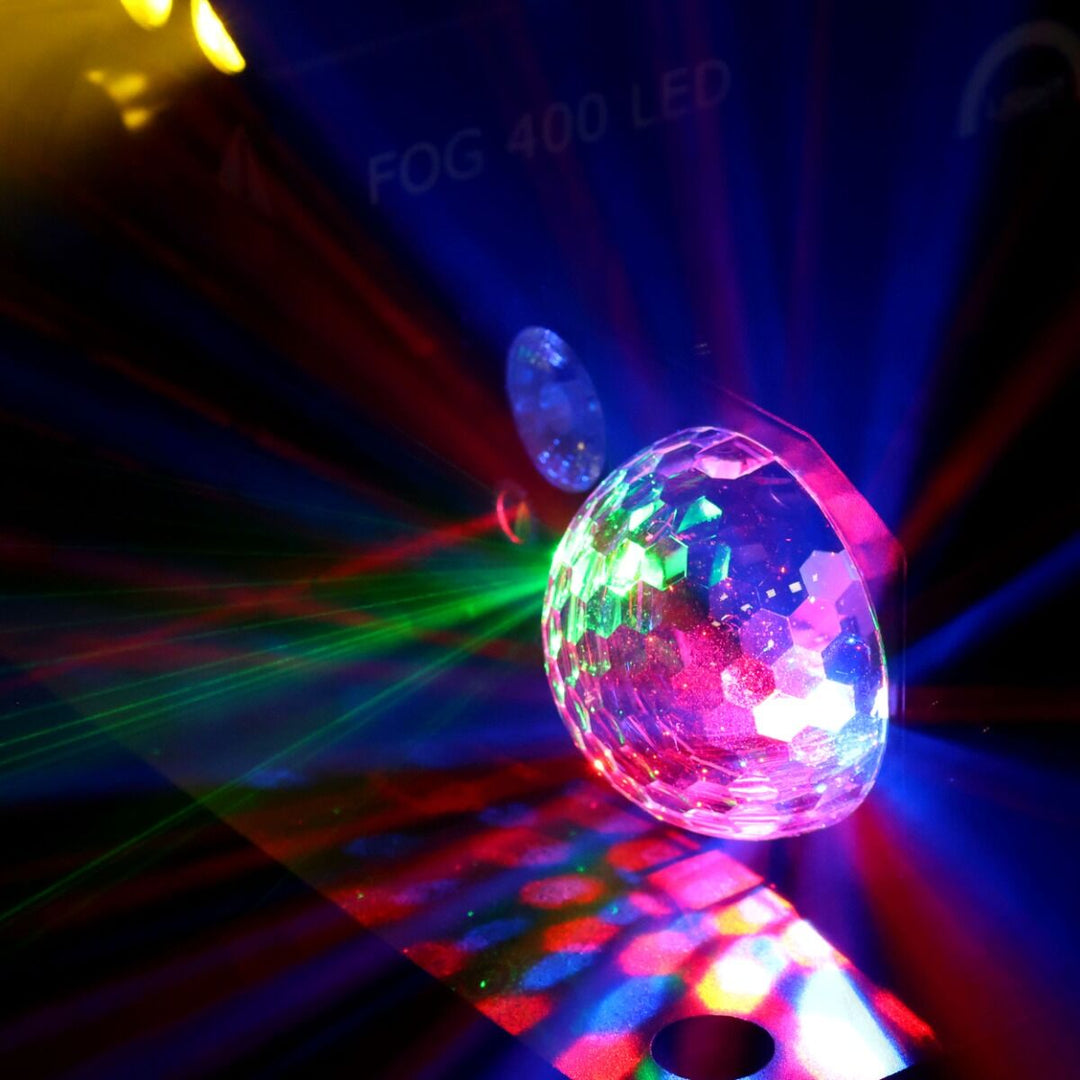 Light4Me GIG SET 2 Festpakke – Røgmaskine, Boblemaskine & 4-i-1 Lyseffekt