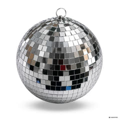 Light4Me Spejlkugle 20 cm med LED, Motor og Fjernbetjening