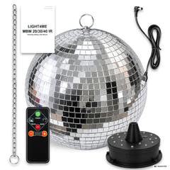 Light4Me Spejlkugle 30 cm med LED, Motor og Fjernbetjening