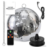 Light4Me Spejlkugle 40 cm med LED, Motor og Fjernbetjening