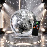Light4Me Spejlkugle 40 cm med LED, Motor og Fjernbetjening