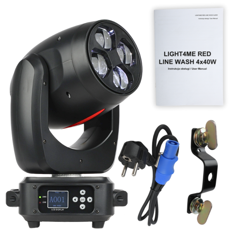 Light4Me Red Line Wash 4x40W