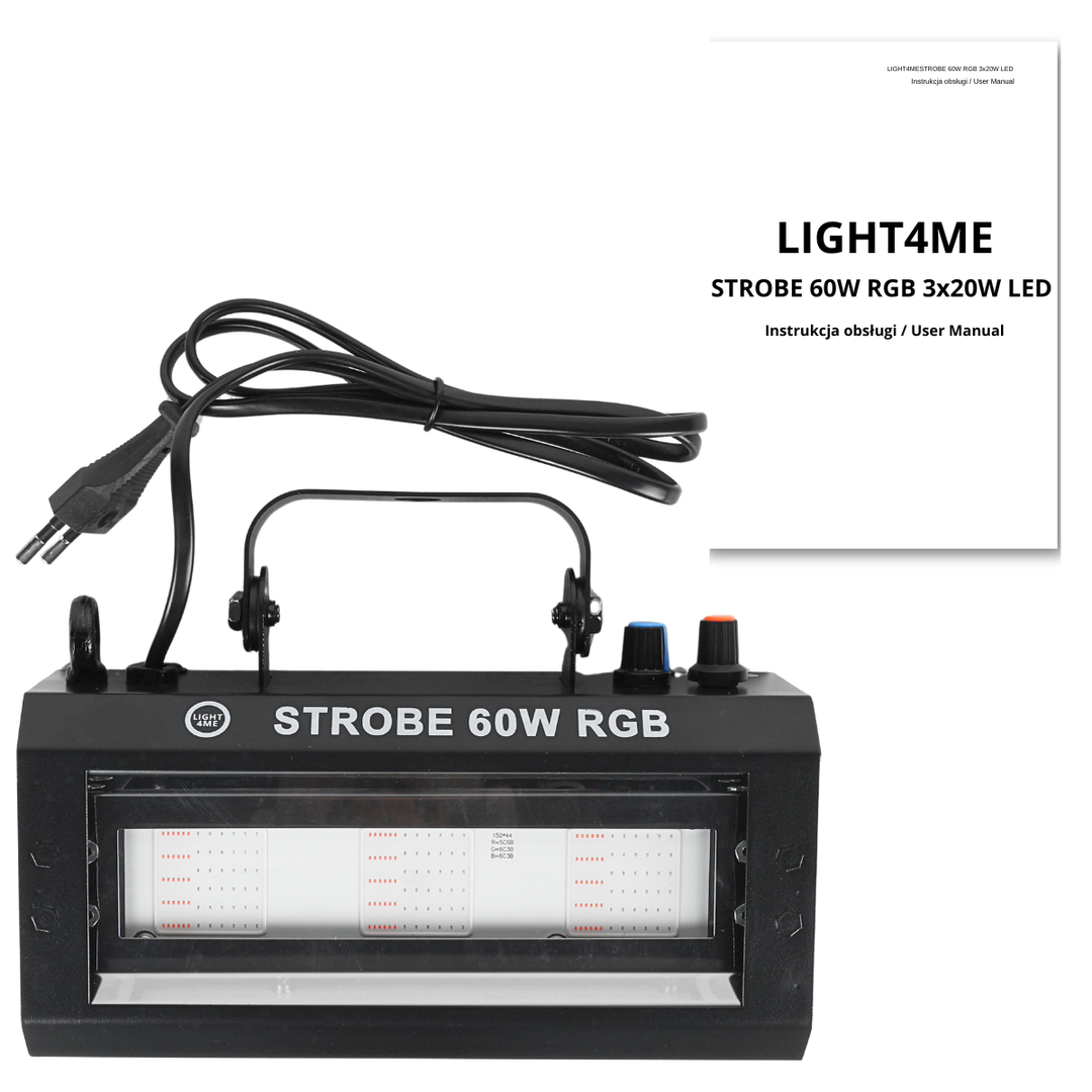 Light4Me Strobe 60W RGB strobe lyseffekt