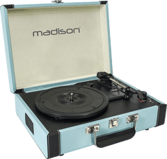 Madison Vintage Pladespiller m. Bluetooth (Lyseblå)