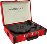 Madison Vintage Pladespiller m. Bluetooth (Rød)