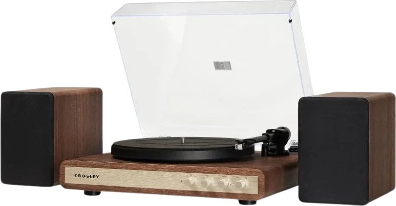 Crosley C65 pladespiller med højttalere, Valnød