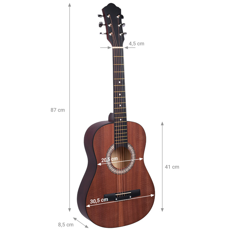 Akustisk børneguitar 1/2 – Mat Sort