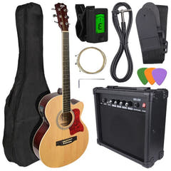 V-TONE EAG SET NT elektrisk akustisk guitar + forstærker, Naturel