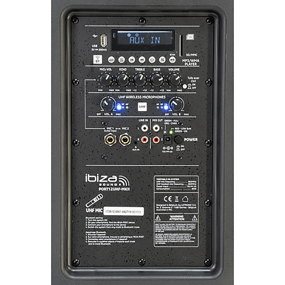 Ibiza PORT12UHF-MKII (Sort)