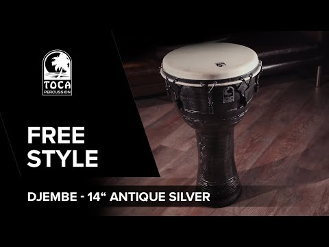Toca Djembe Freestyle Mechanically Tuned - Black Mamba (SFDMX-14BMB)