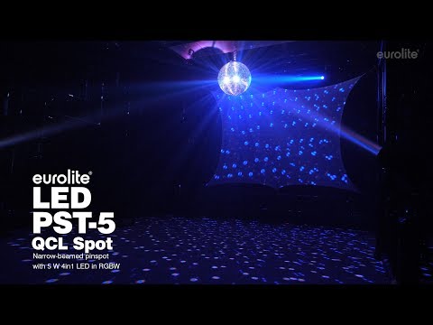 EUROLITE Mirror Ball 20cm with motor + LED PST-5 QCL Spot bk