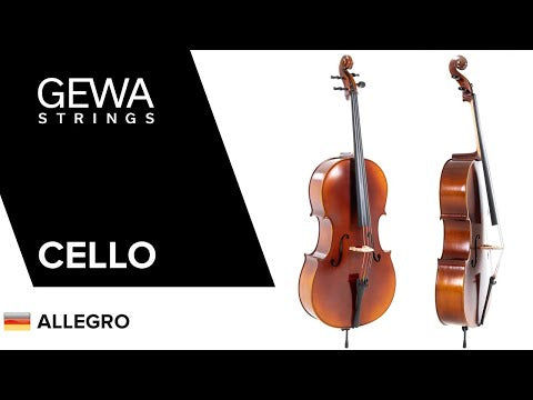 GEWA Cello Allegro - 1/2 (Ready to play incl. bag, carbon bow, Larsen Aurora strings)