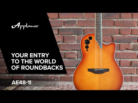 Applause E-Acoustic Guitar Super Shallow Cutaway - Honeyburst Satin (AE48-1I)