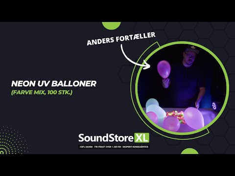 Neonfarvede UV balloner (Mix, 100 stk.)