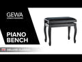 GEWA Piano bench Deluxe Classic - Walnut matt