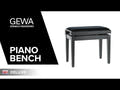 GEWA Piano bench Deluxe - Rosewood matt (Seat black)