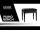 GEWA Piano bench Deluxe Leather Black, Highgloss - Black cover made of artificial leather