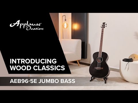 Applause E-Acoustic Bass Wood Classics AEB96-5E Jumbo Bass - Black matt (AEB96-5E)