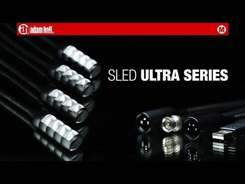 Adam Hall Stands SLED 1 ULTRA XLR 4 A - Vinklet 4-polet XLR svanehalslampe med 4 COB-LED'er