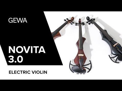 GEWA E-violin Novita 3.0 - Black (with Wittner shoulder rest)