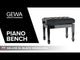 GEWA Piano bench Deluxe XL Black high gloss - Black cover