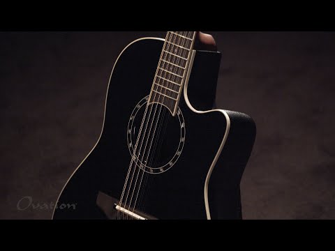 Ovation E-Acoustic Guitar Standard Balladeer Deep Contour Cutaway 12-string - Black (2751AX-5-G)