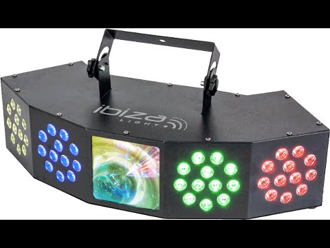 Ibiza Starwash 3-i-1 Diskolys med DMX