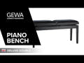 GEWA Piano bench Deluxe Double - White matt