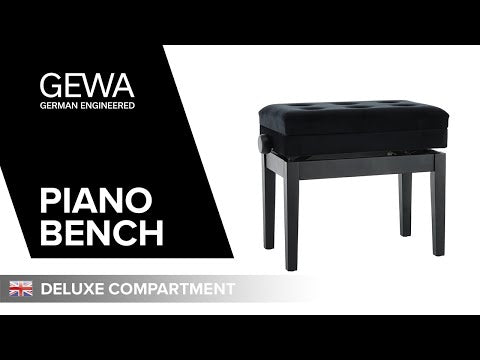 GEWA Piano bench Deluxe Compartment - Black matt