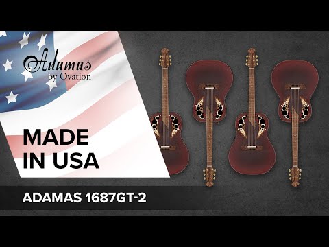 Adamas E-Acoustic Guitar 1687GT Deep Non-Cutaway - Reverse Red Burst (1687GT-2-G)