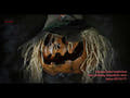 Halloween forbandet græskarhoved, animeret, 70 cm