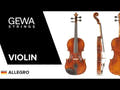 GEWA Violin Allegro - 1/4 (Ready to play incl. violin case, carbon bow, Larsen Aurora strings, transport-secured)