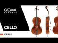 GEWA Cello Ideale - 4/4 (Ready to play incl. bag, Massaranduba bow, Larsen Aurora strings, transport-secured)