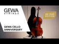 GEWA Anniversary cello 1/4, sat op med bue, taske og kolofonium