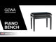GEWA Piano bench Deluxe - Cherry tree matt (Beige seat)