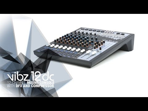 LD Systems VIBZ 12 DC - 12-kanals mixerkonsol med DFX og kompressor