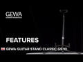 GEWA Classic guitarstativ GS-10GR, grøn