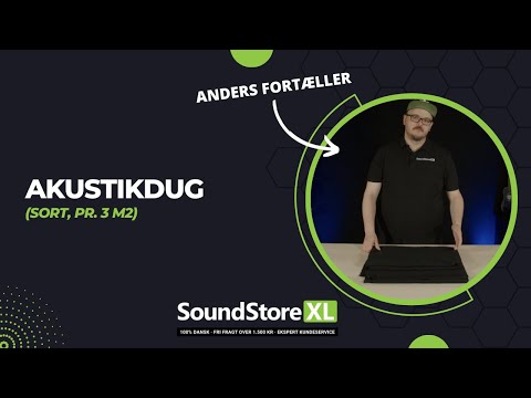 Akustikdug pr. 3 m² (Sort)