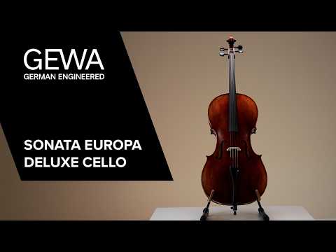 GEWA Sonata Europa Deluxe cello 4/4, sat op, massarandubabue, taske