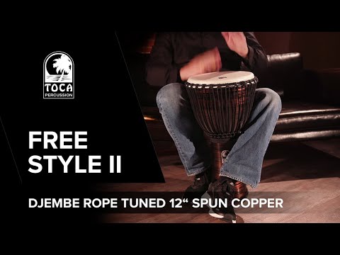Toca Djembe Freestyle II Rope Tuned - Dark Red (TF2DJ-12R)