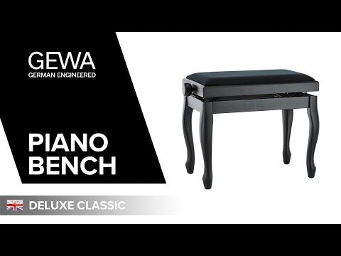GEWA Piano bench Deluxe Classic - Black highgloss