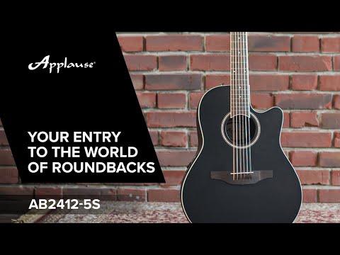 Applause E-Acoustic Guitar AB2412II Mid Cutaway 12-string - Black Satin (AB2412II-5S)