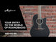 Applause E-Acoustic Guitar AB2412II Mid Cutaway 12-string - Black Satin (AB2412II-5S)
