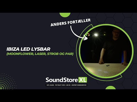 Ibiza LED Lysbar Moonflower, Laser og Strobe
