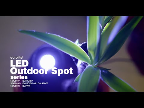 EUROLITE LED Outdoor Spot 15W RGBW QuickDMX with stake