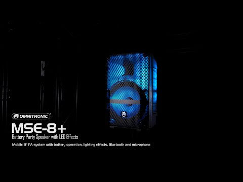 OMNITRONIC MSE-8+ Battery Party Speaker with LED Effects