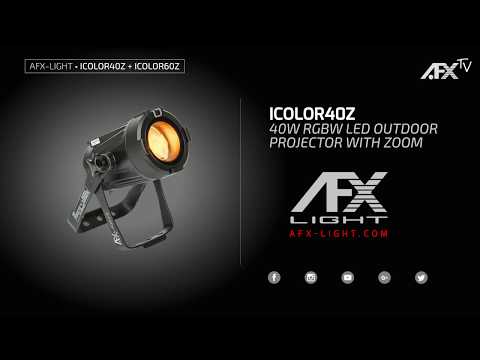 RGBW LED Udendørs Projektor m. Zoom (40W)