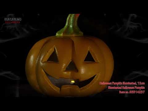 Halloween græskar med LED 12cm