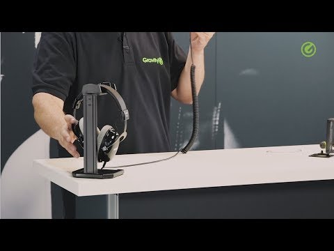 Gravity HP HMS 01 B - Hovedtelefonholder til mikrofonstativ