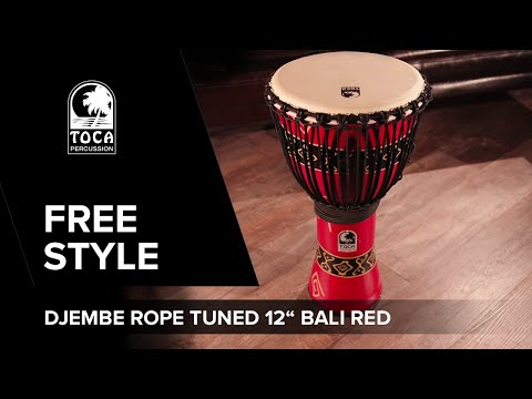 Toca Djembe Freestyle Rope Tuned - Woodstock Purple (SFDJ-12WP)